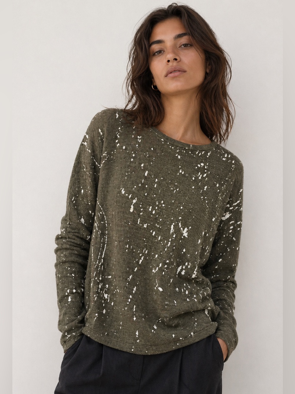 GENERATION LOVE PAINT SPLATTER LONG SLEEVE TOP